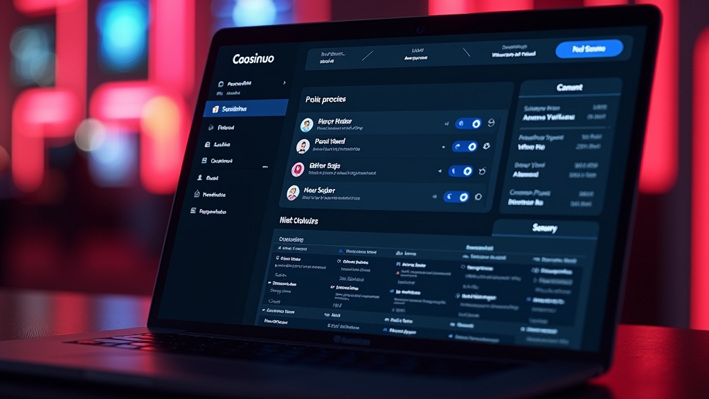 Gebruiker beheert Millioner Casino accountinstellingen in een donkere casino-dashboardomgeving.