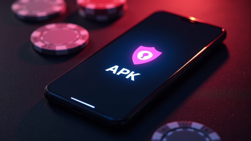Android-toestel met APK-installatie van de Millioner Casino app in een casino-omgeving