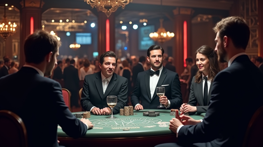 Live dealer in studio met heldere camera en tafellamp