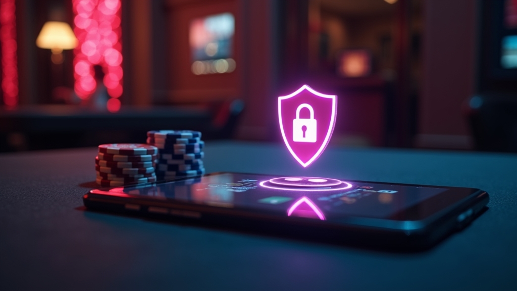 Tablet en smartphone met beveiligingsicoon rond de Millioner Casino app