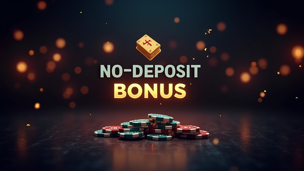 Geen-storting bonus in een donker casino met promotiebanner
